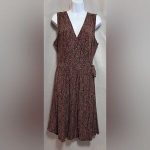 Apostrophe Womans Sz XL (18) Faux Wrap Sleeveless Stretchy‎ Dress